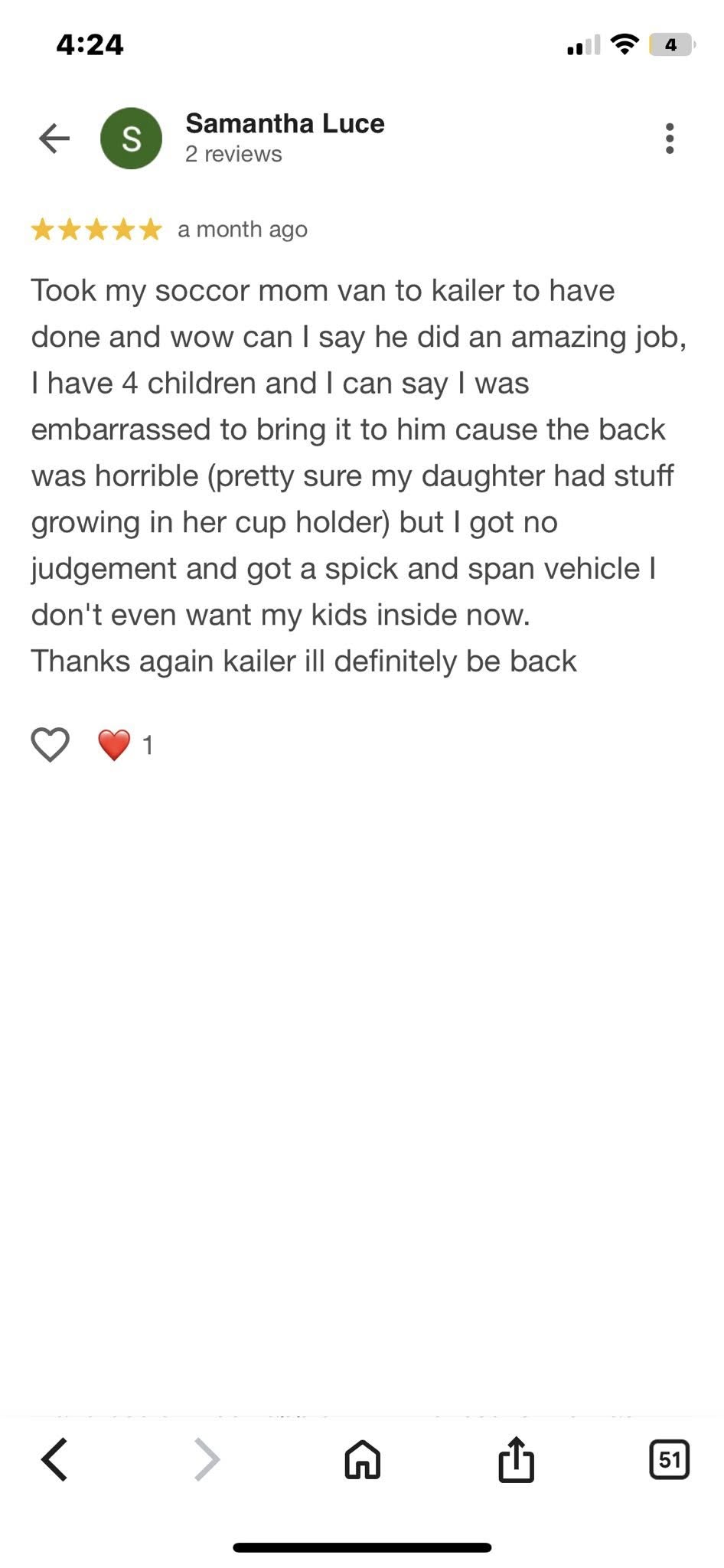 Google Review Screenshot
