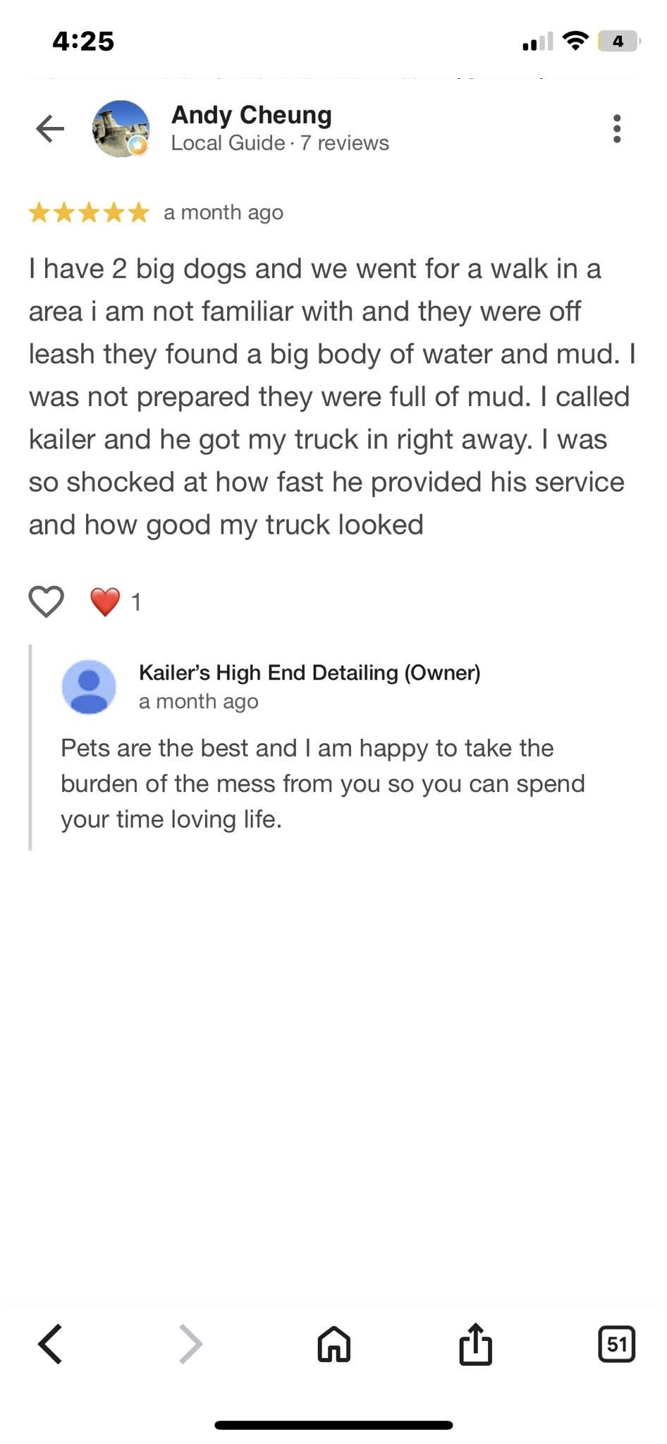 Google Review Screenshot